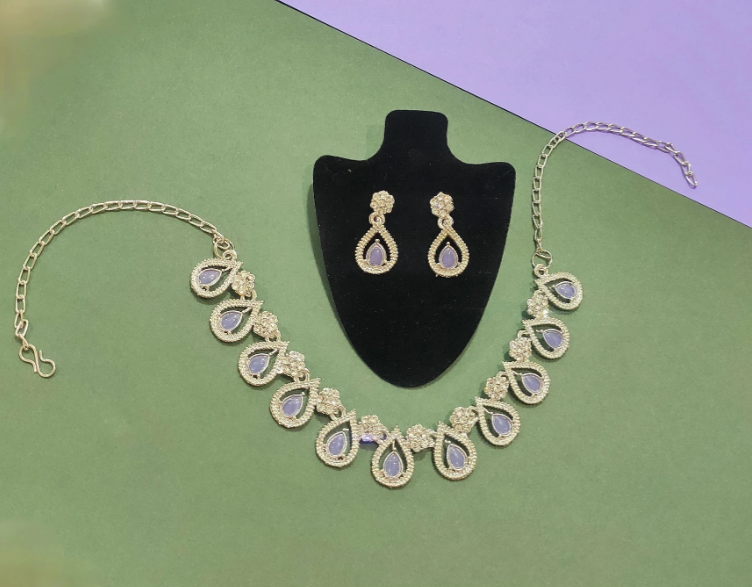 Lavender Stone Jewel Set